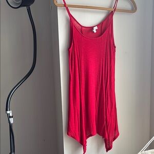 Charming Charlie Red Asymmetrical Sleeveless Camisole